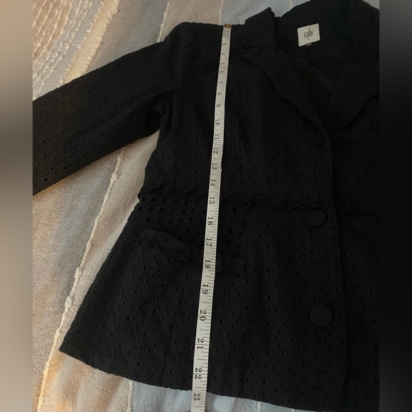 CAbi black eyelet Flamenco jacket 6 - Picture 9 of 12
